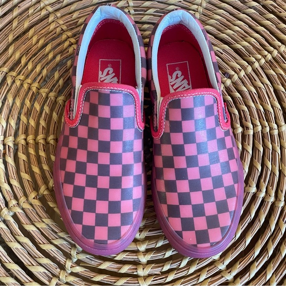 Vans Classic Slip On Translucent Rubber Checkerboard Sneaker Sz-6 - Picture 5 of 14